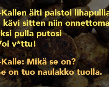 Pikku-Kallen äiti paistoi lihapullia