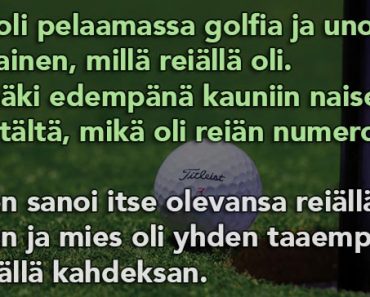 Mies oli pelaamassa golfia