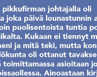 Erään pikkufirman johtajalla