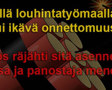 Onnettomuus louhintatyömaalla