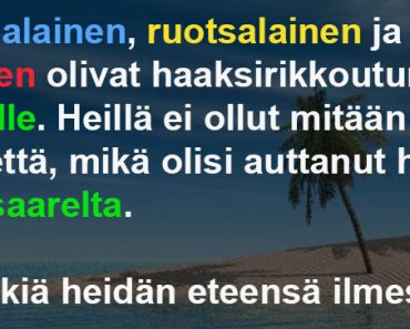 Suomalainen, ruotsalainen ja norjalainen olivat haaksirikkoutuneet saarelle