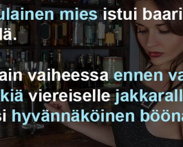 Turkulainen mies istui baaritiskillä