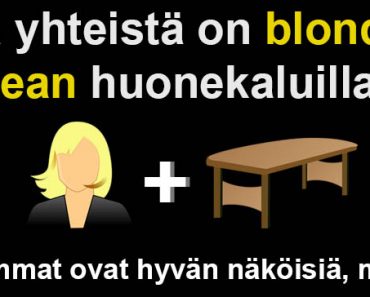 Mitä yhteistä on blondilla ja Ikean huonekaluilla?