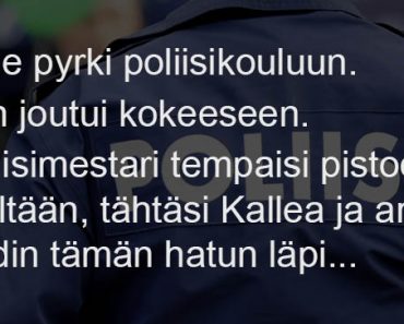 Kalle pyrki poliisikouluun