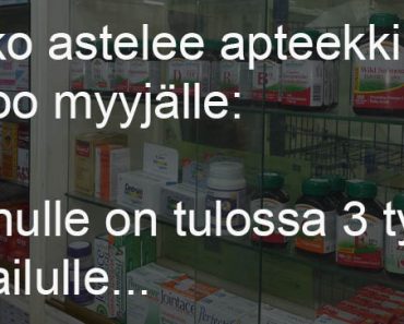 Mikko astelee apteekkiin