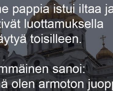 Kolme pappia ripittäytyy toisilleen