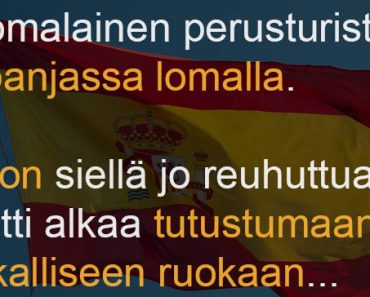 Suomalainen turisti Espanjassa