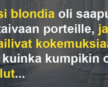 Kaksi blondia taivaan portilla