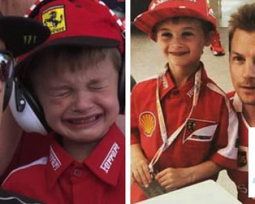 Pieni Kimi-fani purskahti itkuun Räikkösen keskeytettyä – Ferrari ja Kimi kutsuivat pojan varikolle!
