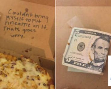 Tyttö tilasi pizzan ananaksella – sai ananaksen sijasta yllättävän viestin