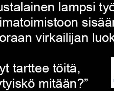 Mustalainen työkkärissä