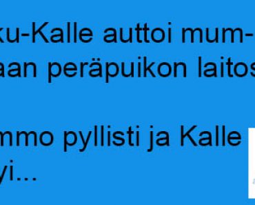 Pikku-Kalle auttoi mummoaan