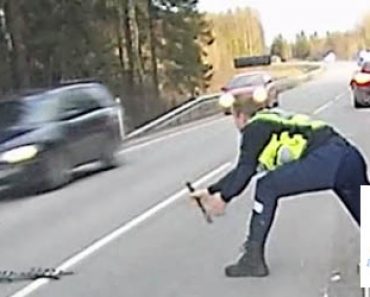 Mahtava video leviää somessa: Poliisi käyttää piikkimattoa hurjastelevaan rattijuoppoon