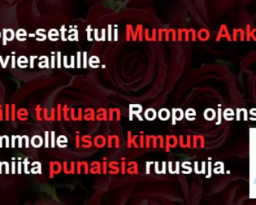 Roope-setä meni kylään Mummo Ankan luo