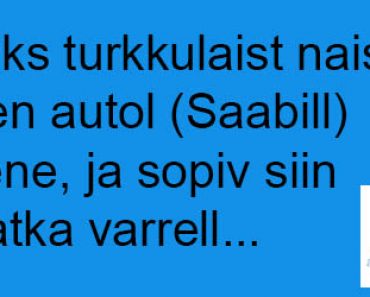 Kaksi turkulaisnaista meni Saabilla sieneen