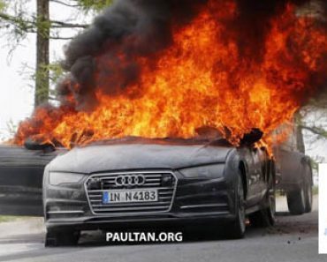 Audin testi ei mennyt kuin Strömsössä – Uusi Audi A7 paloi poroksi perävaunun vetotestissä