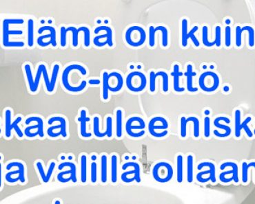 Elämä on kuin WC-pönttö…