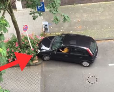 Mies kuvaa ikkunasta miten nainen yrittää parkkeerata autoaan – Video saa kaikki nauramaan!