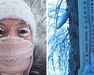 Siperiassa 63 astetta pakkasta – Katso jäätävät kuvat!