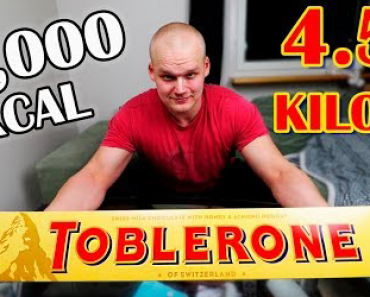 Kilpasyöjä Jesse yritti syödä maailman suurimman Tobleronen – Näin haasteessa kävi