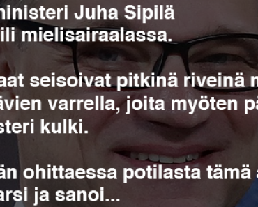 Pääministeri Juha Sipilä vieraili mielisairaalassa