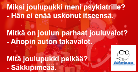 Suomen hauskimmat jouluvitsit – Lue ja naura!