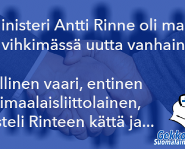 Pääministeri Antti Rinne oli maaseudulla vihkimässä uutta vanhainkotia.